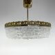 1960's Pressed Glass Pendant with Decorativ Rim, Czechoslovakia