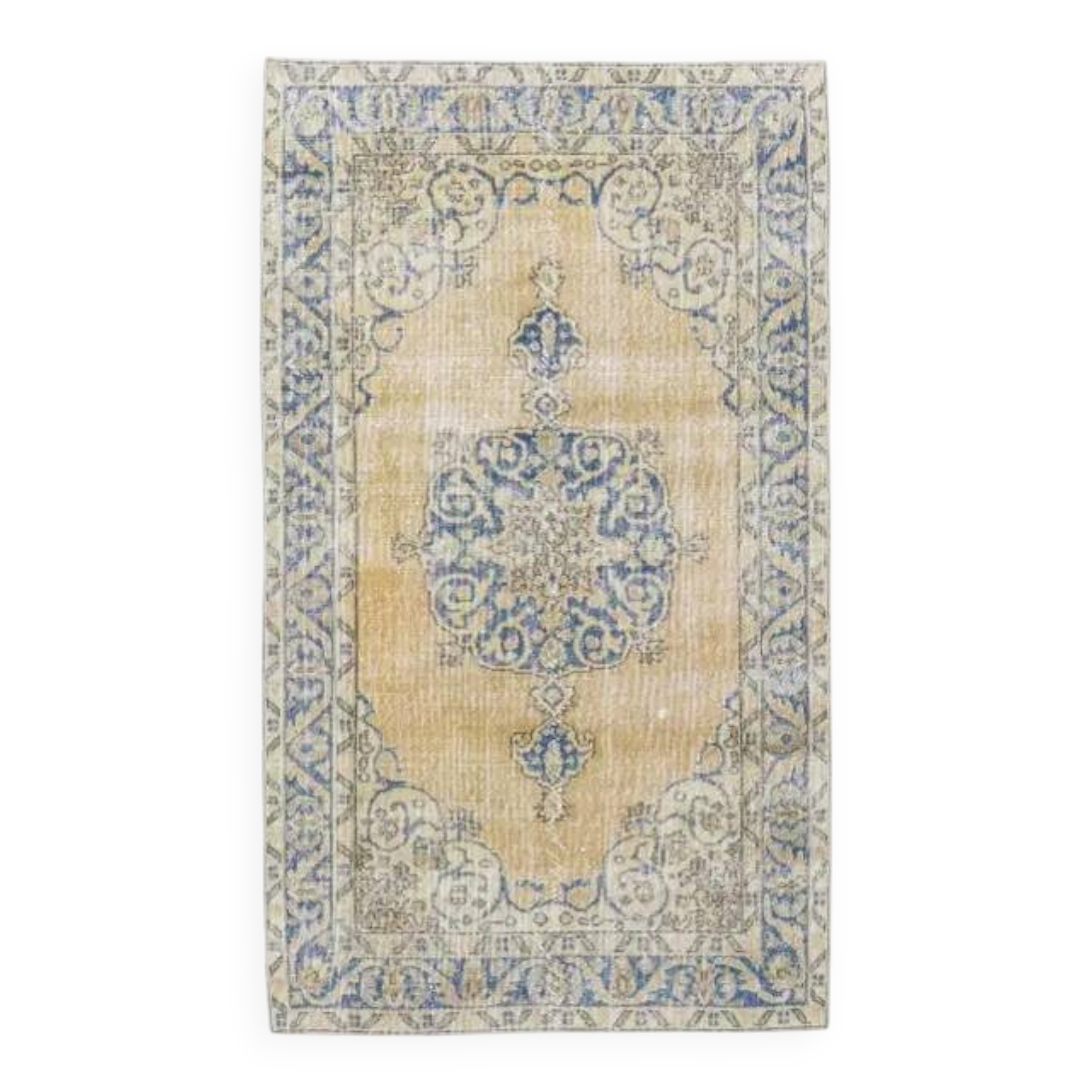 1970s Turkish Handmade Wool Kilim Rug 115x201