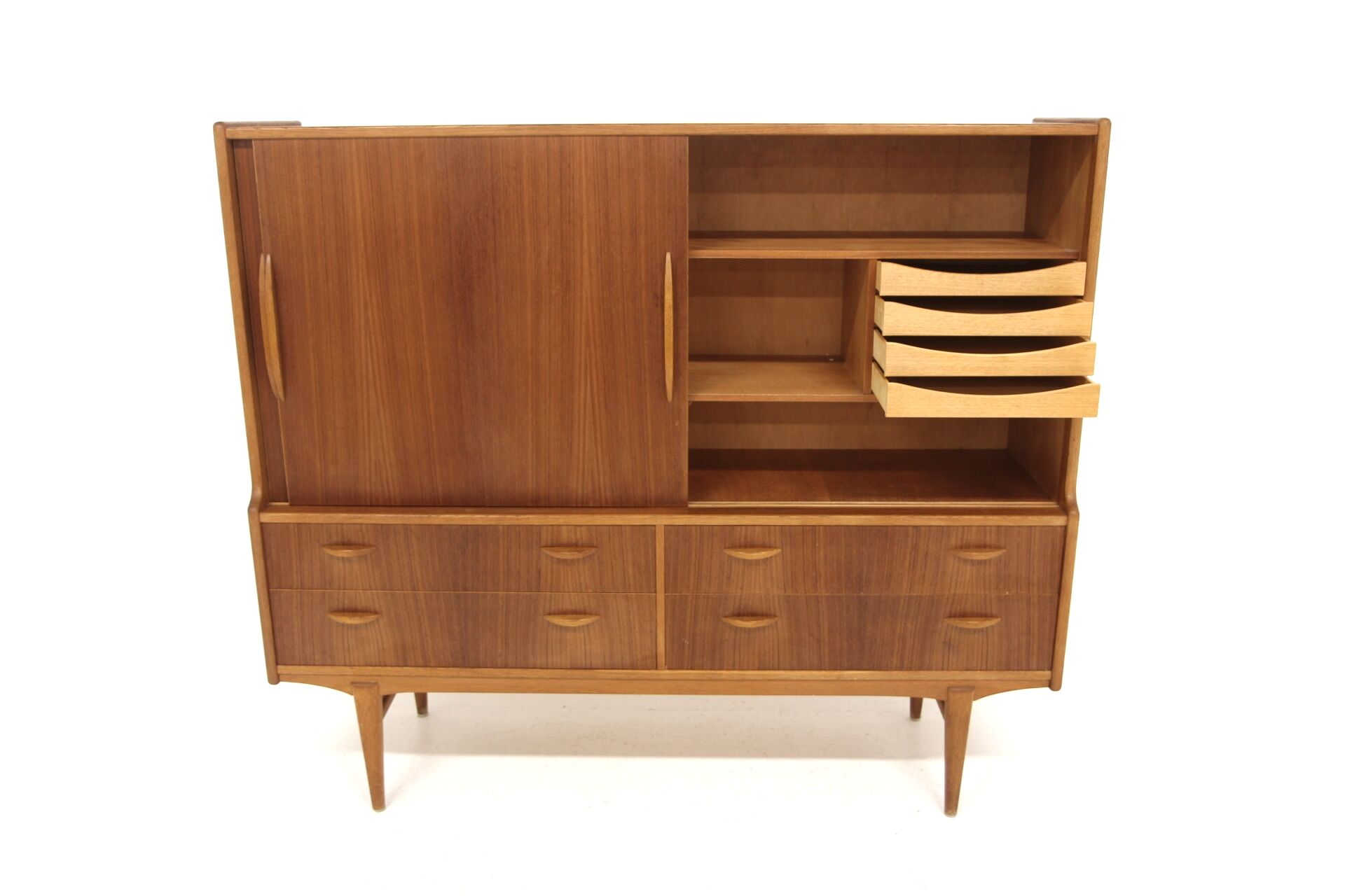 Scandinavian teak and oak sideboard, Sweden, 1960