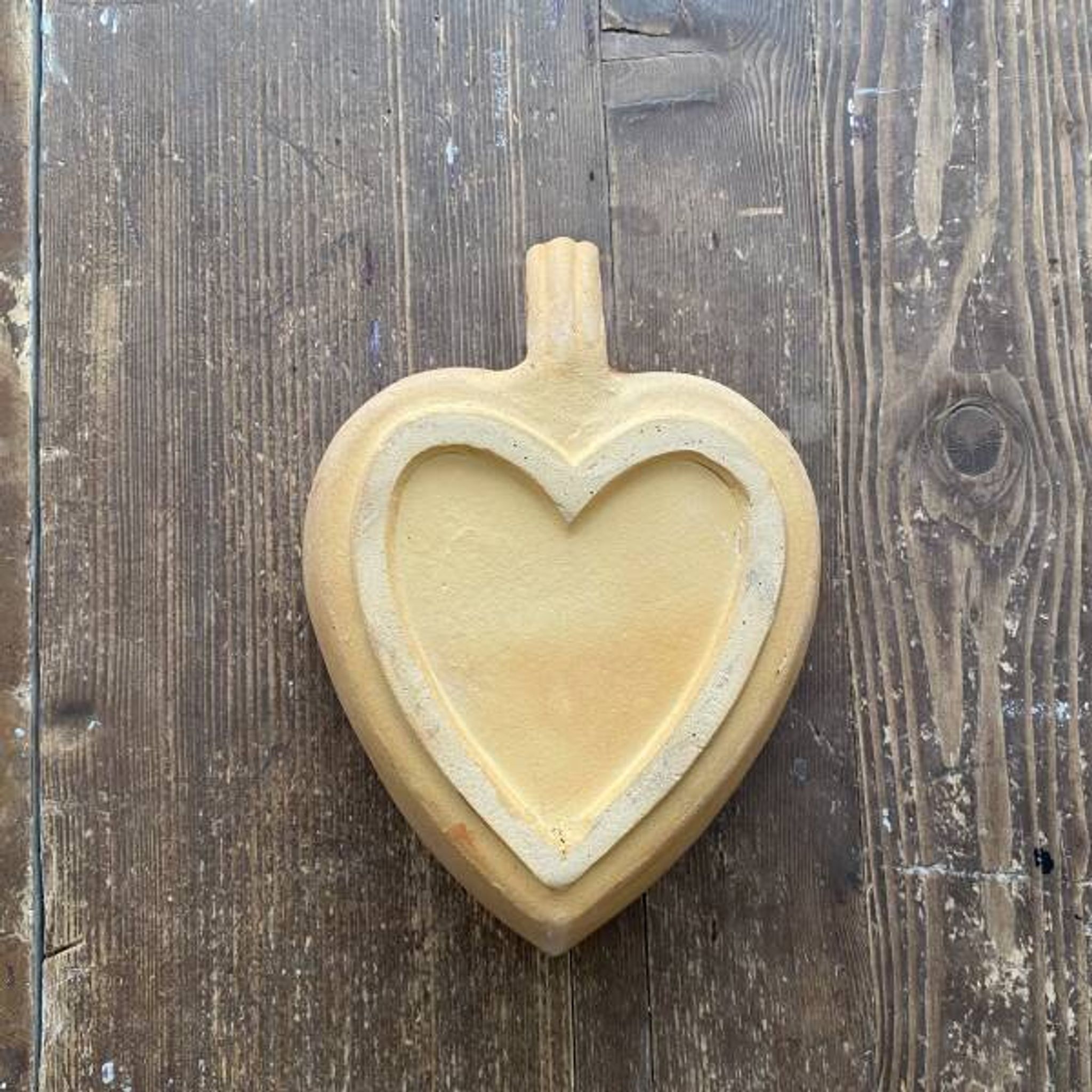 Terracotta mould, heart
