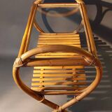 Vintage rattan and bamboo coffee table.