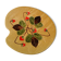 Plate in the shape of a painter's palette decoration strawberry ceramic Poet Laval L 30 cm