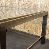 Table basse chrome & laiton table d’appoint space age