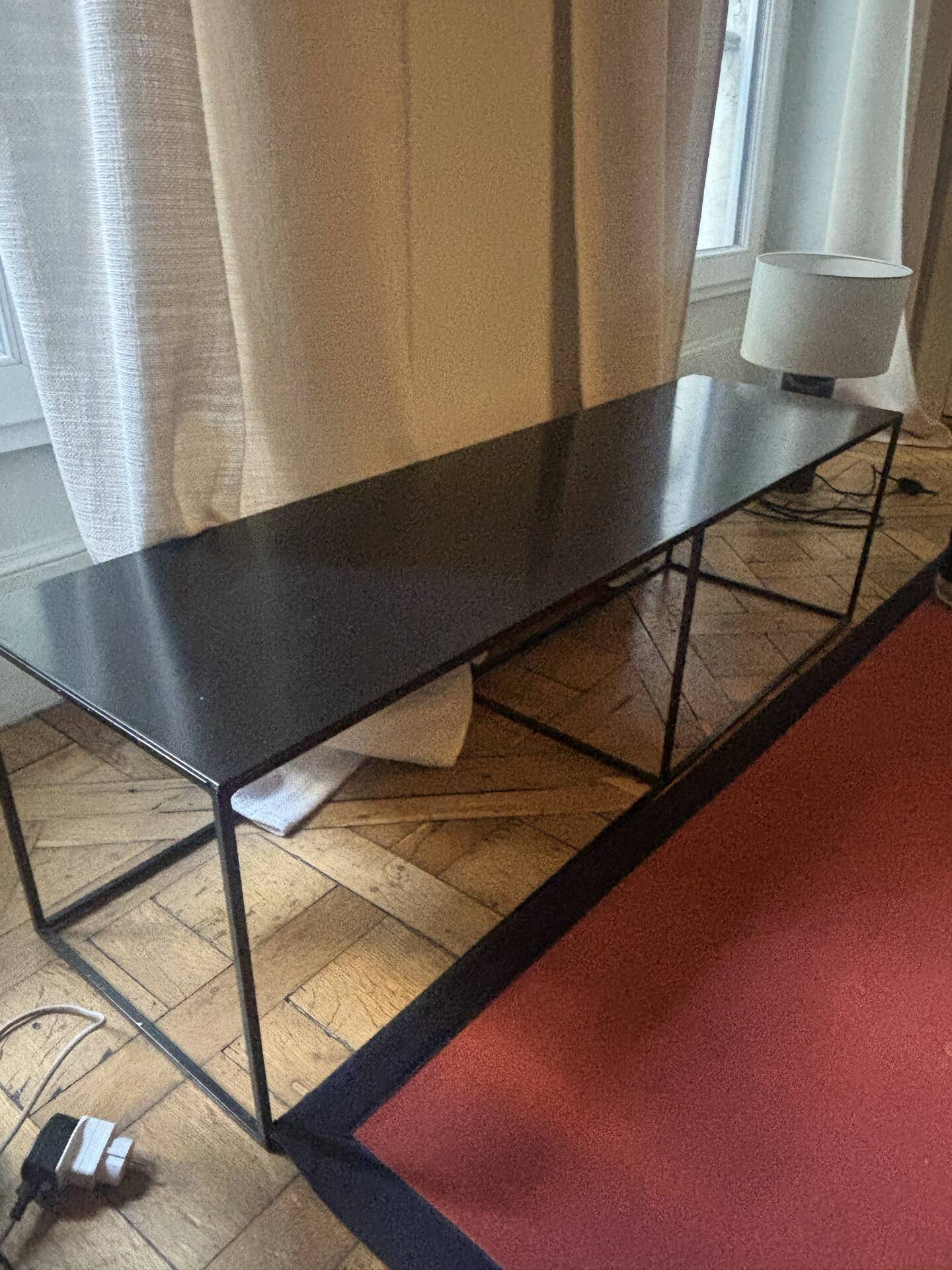 Black metal coffee table AM.PM model Romy