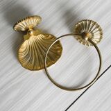 Gold metal bathroom accessories