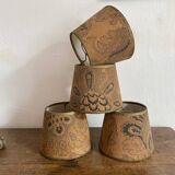 Old jute lampshades to be installed