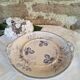 Antique iron earthenware dish
