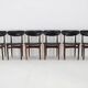1960s Set of Six Scantic Mobelvaerk Dining Chairs in Leatherette, Denmark