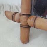Vintage light bamboo mirror 107 x 79 cm