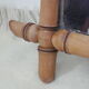 Vintage light bamboo mirror 107 x 79 cm
