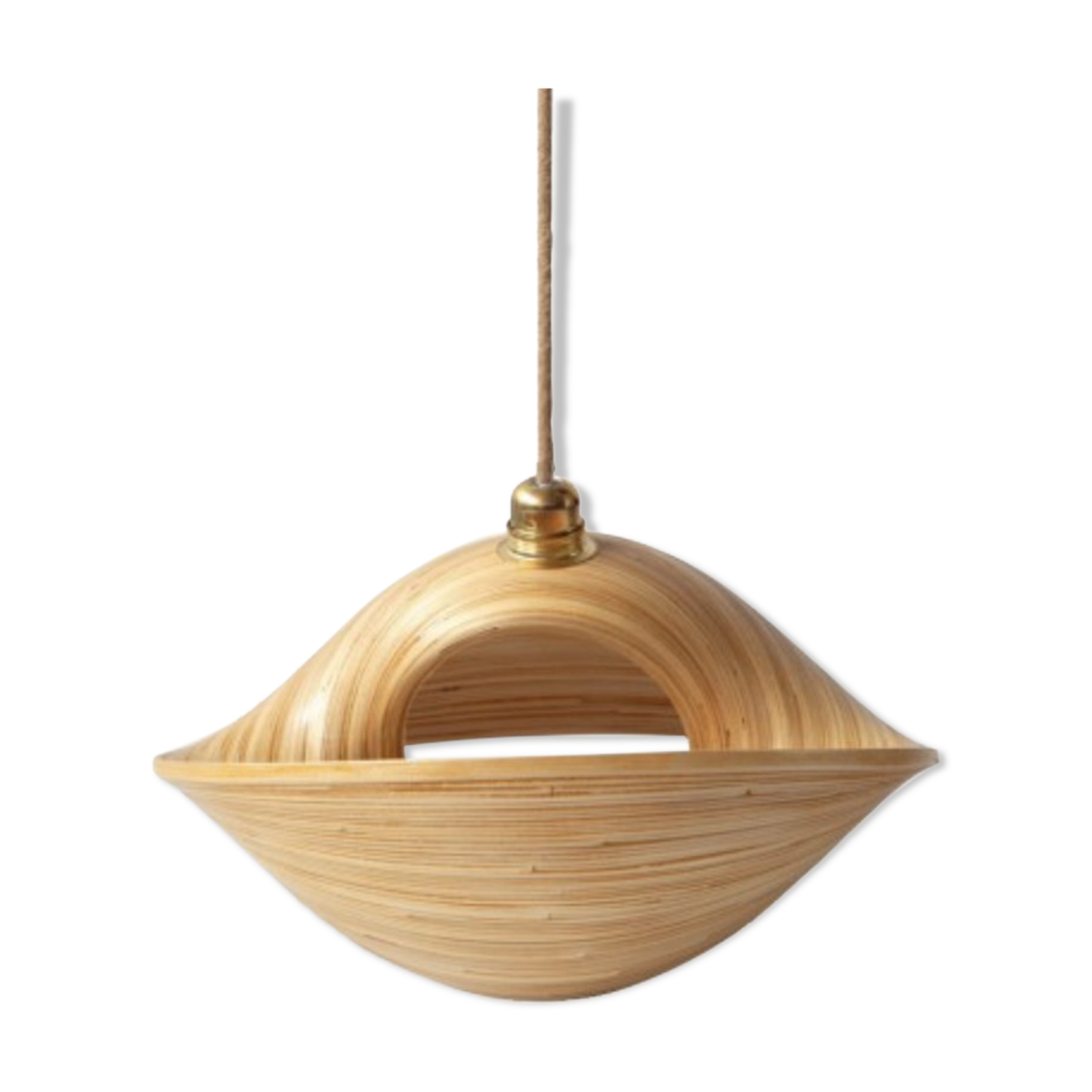 Design luminaire in bamboo medium format