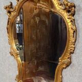 Large Baroque Louis XV Style Mirror in gilded wood from the early 20th century