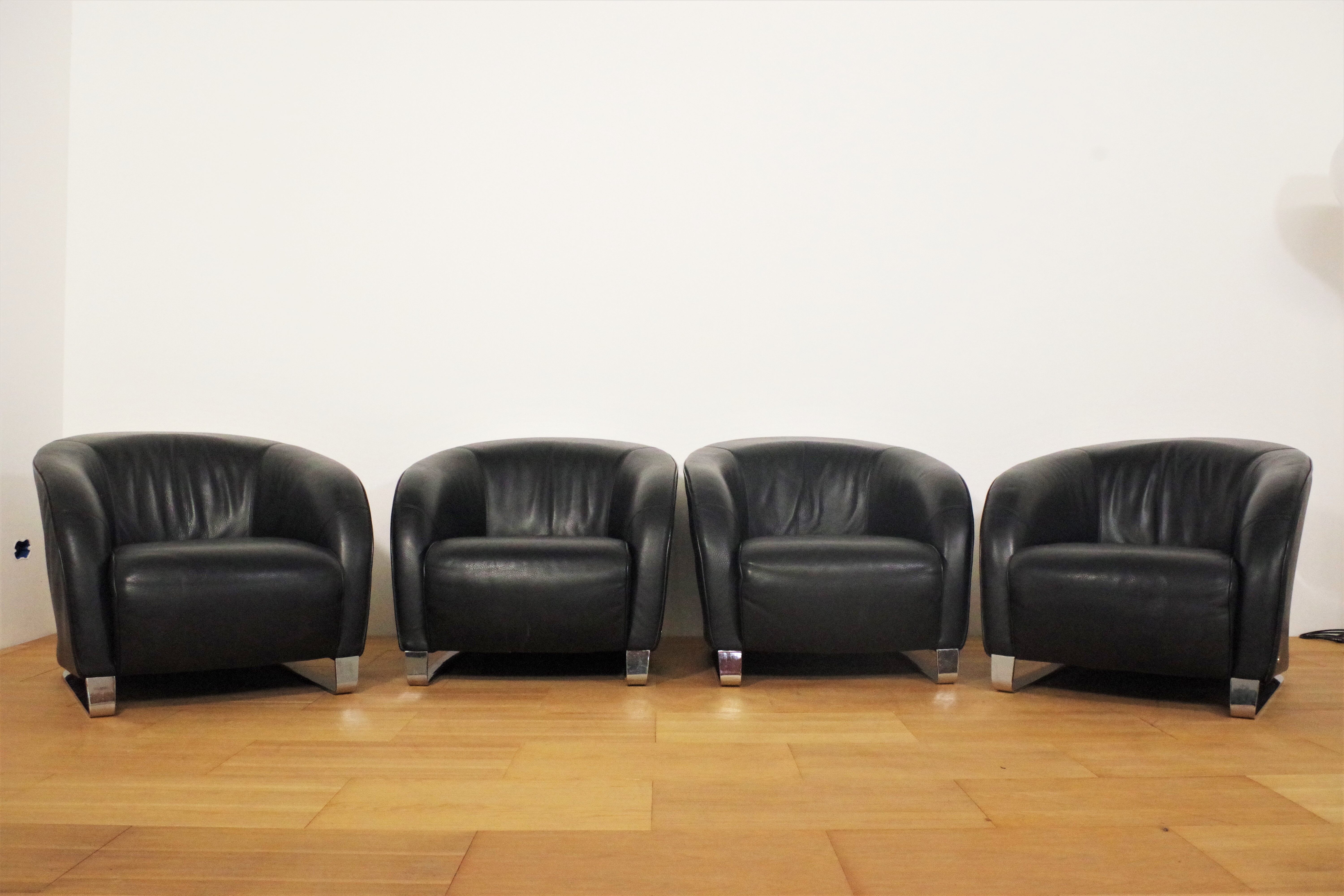 Liz armchairs by Natuzzi, 2000s, set of 4