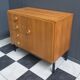 Blond wood sideboard cabinet 1970s