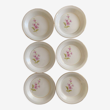 Hollow plates Gien "Chevreuse" floral pattern