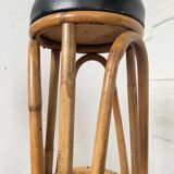 Pair of high rattan stools