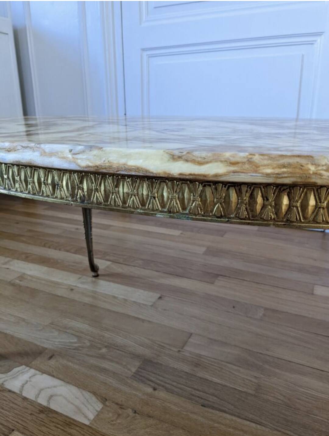 Table basse Louis XV en marbre