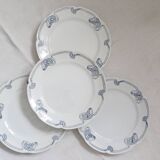 Set of 4 flat plates, Onnaing Algéciras model