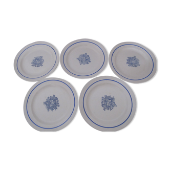 Set of 5 flat plates