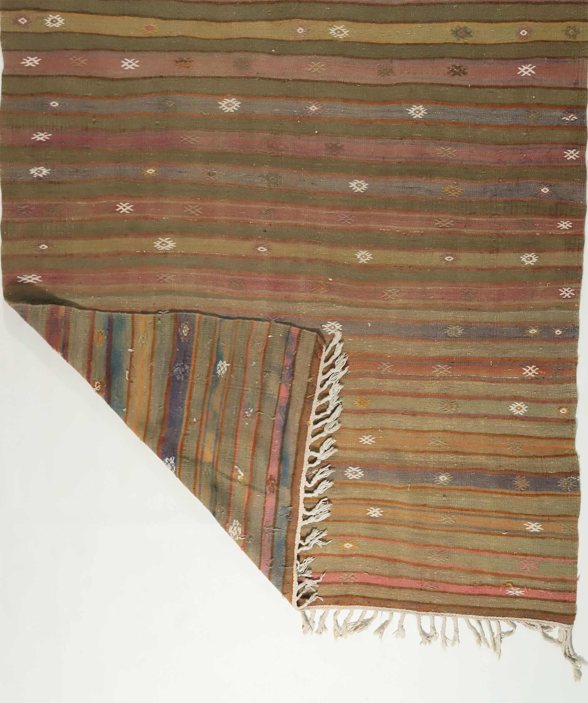 Anatolian handmade kilim rug 260 cm x 158 cm