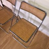 Pair of folding chairs in canning