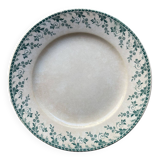 Opaque porcelain flat plate from Gien Terre de Fer, Montigny model