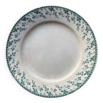 Assiette plate porcelaine opaque de Gien Terre de Fer modèle Montigny