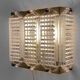 Brass and glass wall light/sconce by Wiktor Berndt for Flygsfors. Sweden 1960s