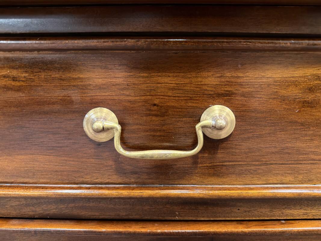 Classic English Desk with Green Leather