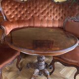 19th-century neo-Rococo antique canapé – Walnut structure