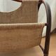 porte-revues vintage en rotin et jute | style bohème des années 50 | années 1970