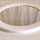 Miroir rond vintage par Syla en plastique blanc - années 70