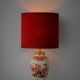 Pair of "Pijnacker" Imari Style Table Lamps from Royal Delft, Hand-Painted with Silk Shades