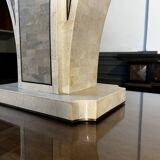 Hollywood regency lamp base maitland smith (usa), tessellated stones & brass, ca 1970