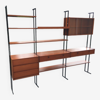 Modular wall bookcase from the 60s