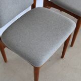 Set of 4 vintage dining chairs with new upholstery
