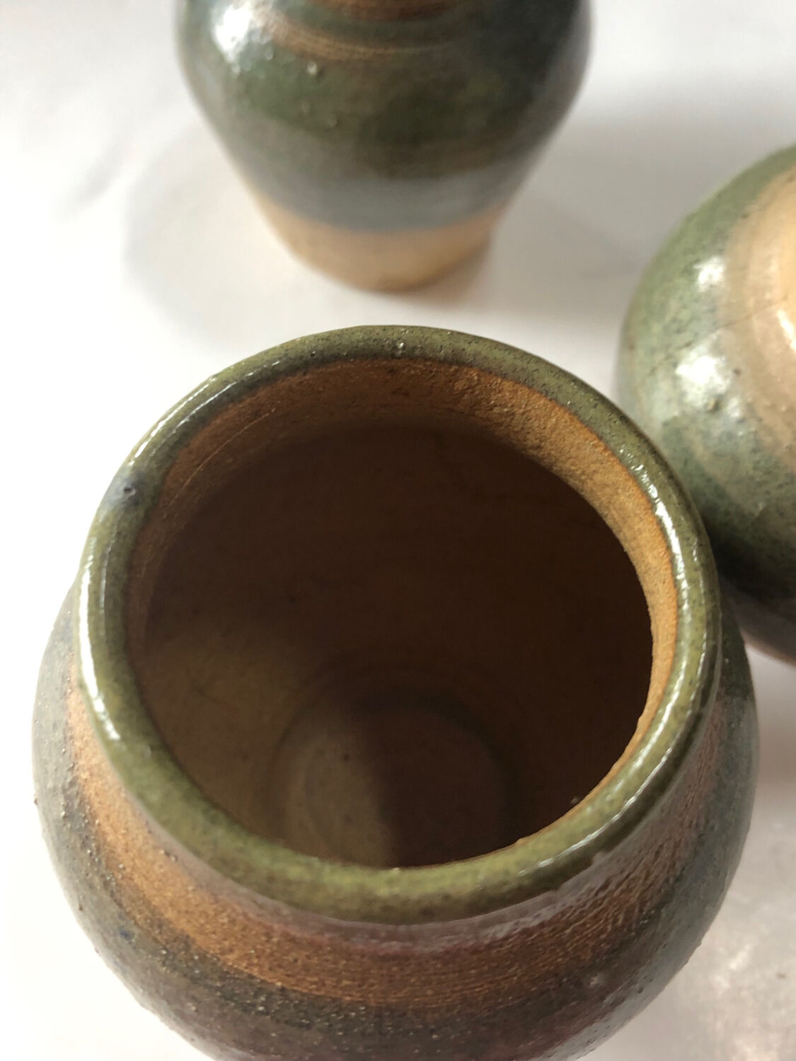 Lot de 3 pots en grès de Jules Guérin