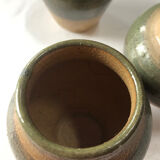 Set of 3 stoneware pots by Jules Guérin