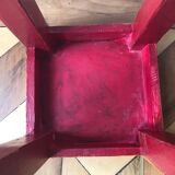 Table basse boho bois et peinture main