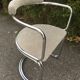 Chrome steel tube chair and fabric, 1970s