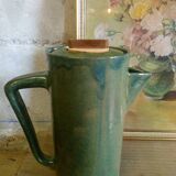 Green emailed sandstone teapot