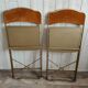 Deux chaises velours or