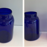 Pair of cobalt blue vases