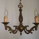 French Vintage Art Nouveau Bronze 5 Light Traditional Style Chandelier 5483