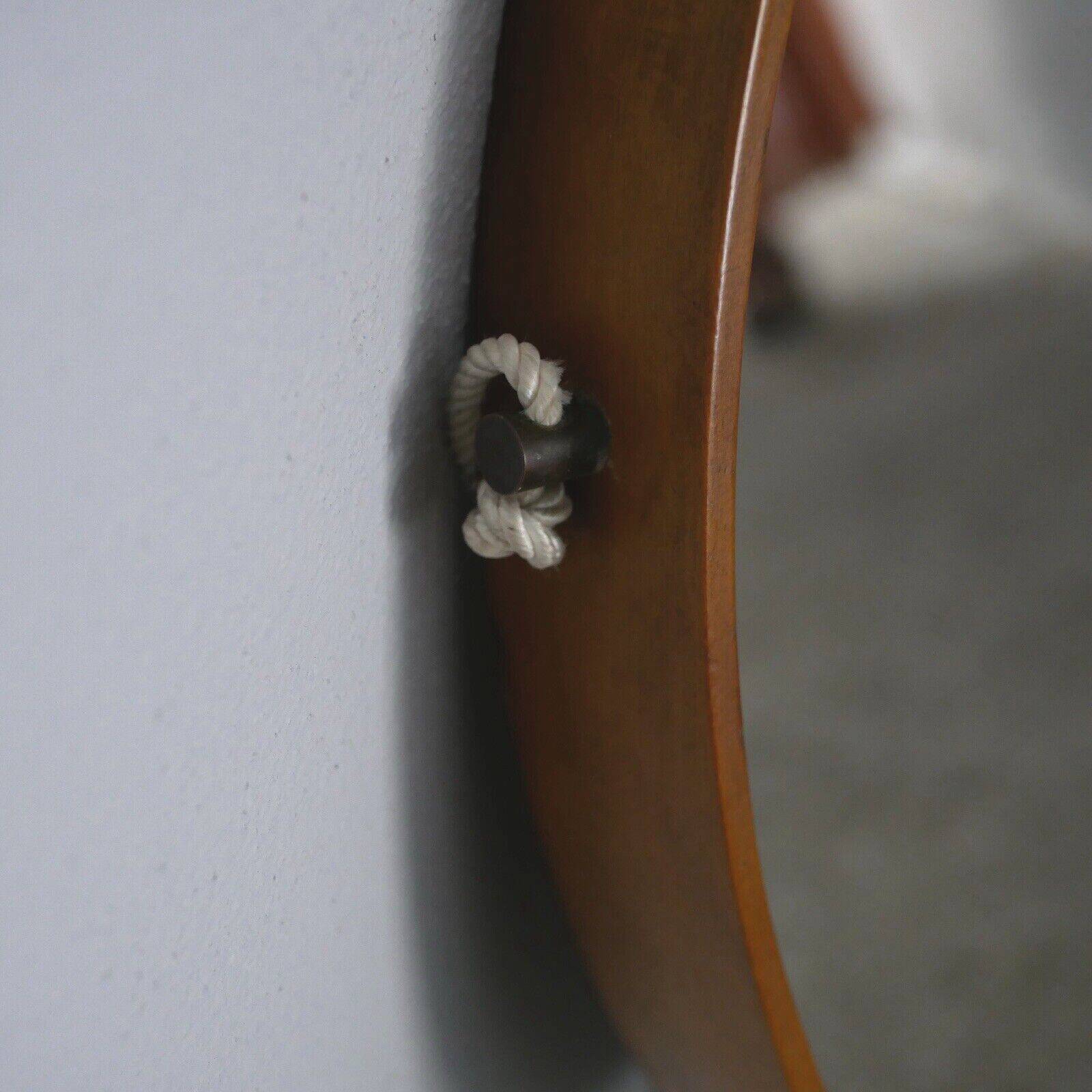 Miroir - Teck - Structure en bois avec laiton - Design italien vintage - Années 60