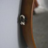 Miroir - Teck - Structure en bois avec laiton - Design italien vintage - Années 60