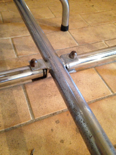 Vintage shapeica folding table and chrome feet 60/70