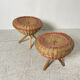 Pair of rattan stools 1960