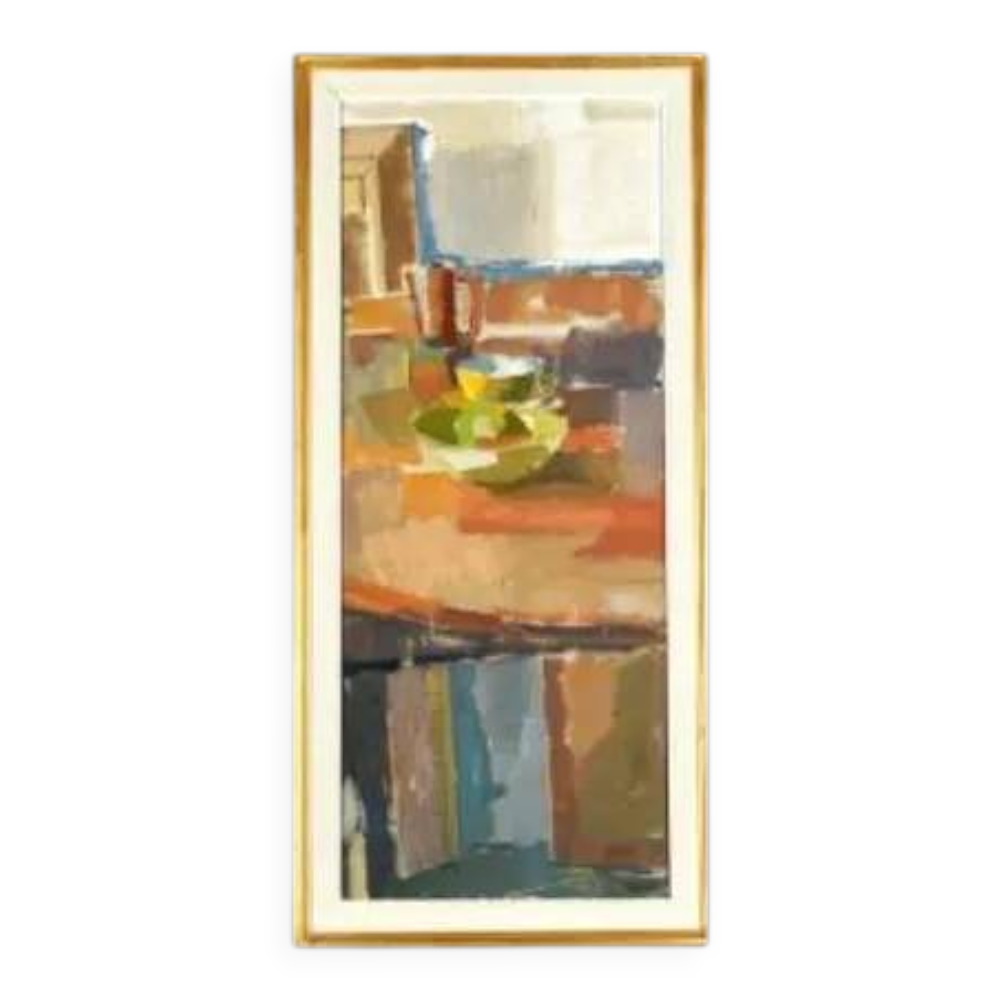 Large Original Swedish Oil on Canvas – “Still Life” by Ingvar Hällgren – Signed – Vintage & Framed – 89 × 42 cm (35" × 16.5")