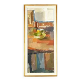 Large Original Swedish Oil on Canvas – “Still Life” by Ingvar Hällgren – Signed – Vintage & Framed – 89 × 42 cm (35" × 16.5")